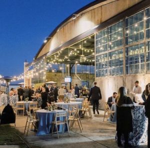 Image of wedding at the hangar